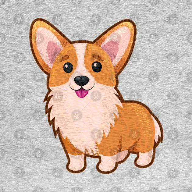 Cool Iron On Patches Corgi by Catdog